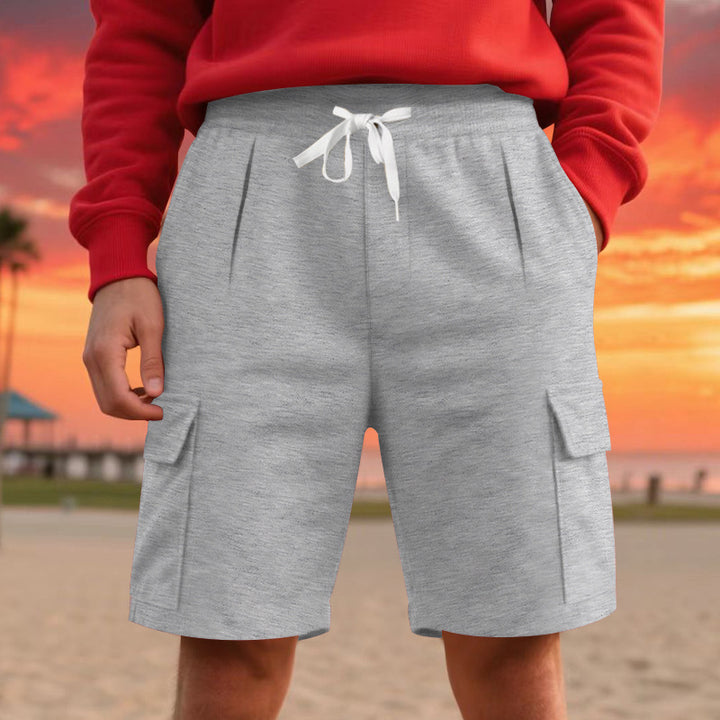 Herren Sportliche Cargo-Shorts mit elastischem Bund und praktischen Taschen Aliams