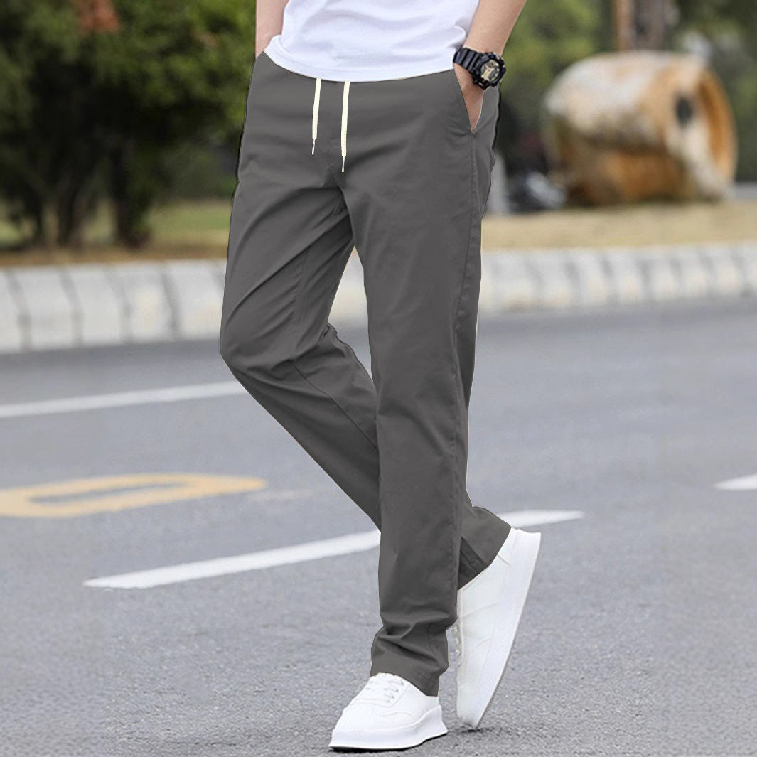 Herren bequeme Freizeithosen mit elastischem Bund und praktischen Seitentaschen Aliams