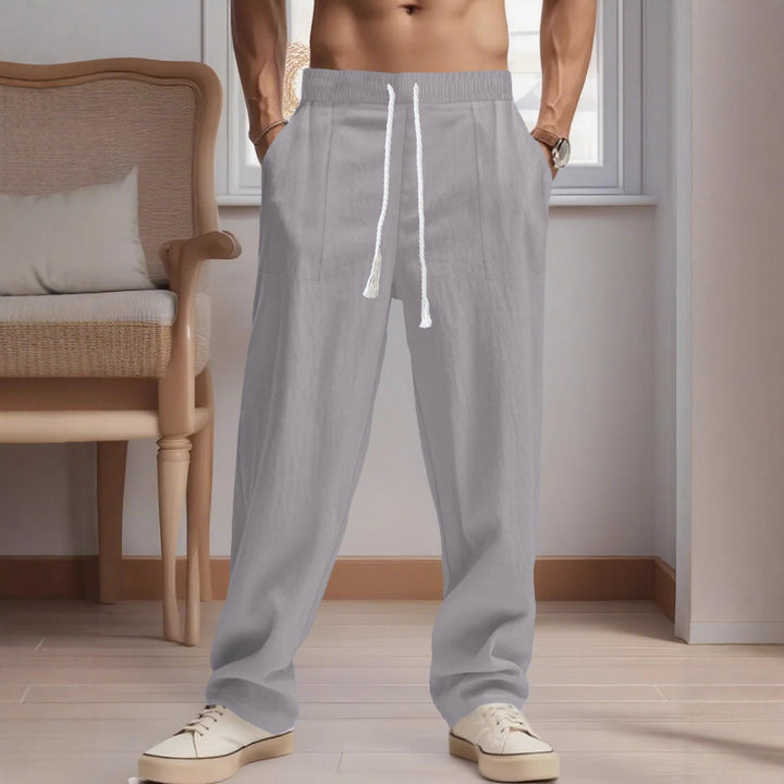 Herren lässige Stoffhose mit elastischem Bund und praktischen Seitentaschen Aliams