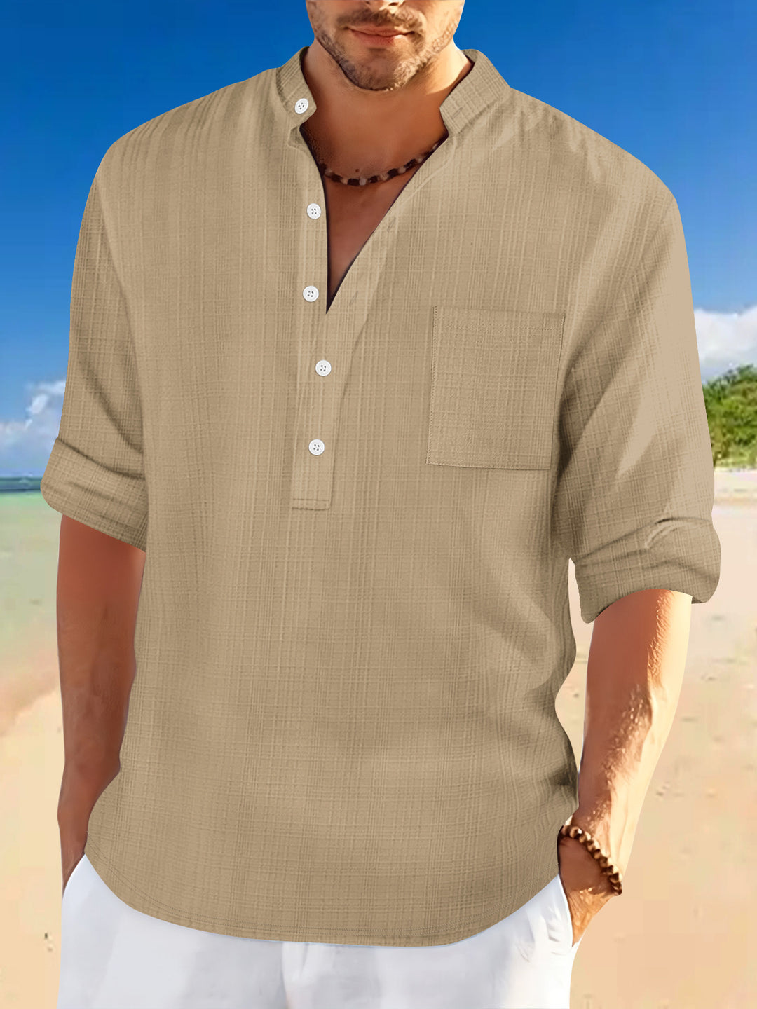 Herren Hemd mit modernem Kragen und strukturierter Oberfläche Aliams