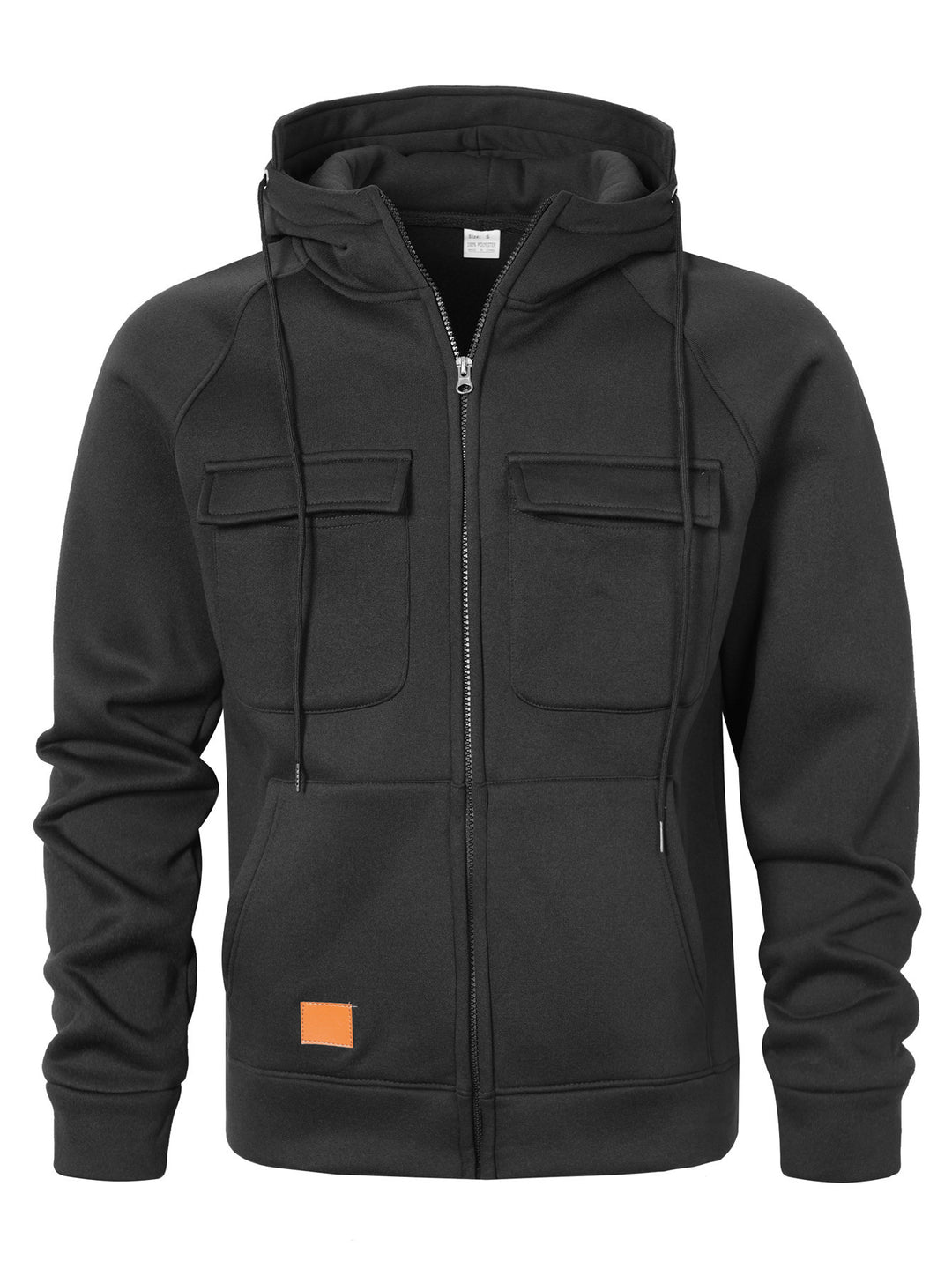 Herren lässige Kapuzenjacke mit zwei praktischen Brusttaschen Aliams