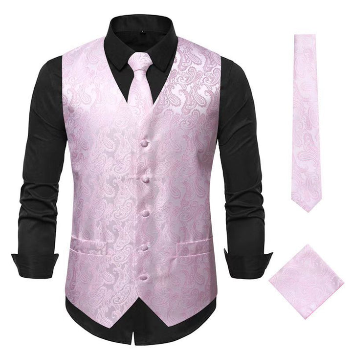 Herren elegante Weste mit floralen Muster Aliams
