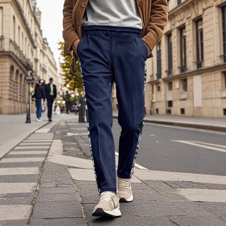 Herren Sportliche Freizeithose mit grafischen Akzenten Aliams