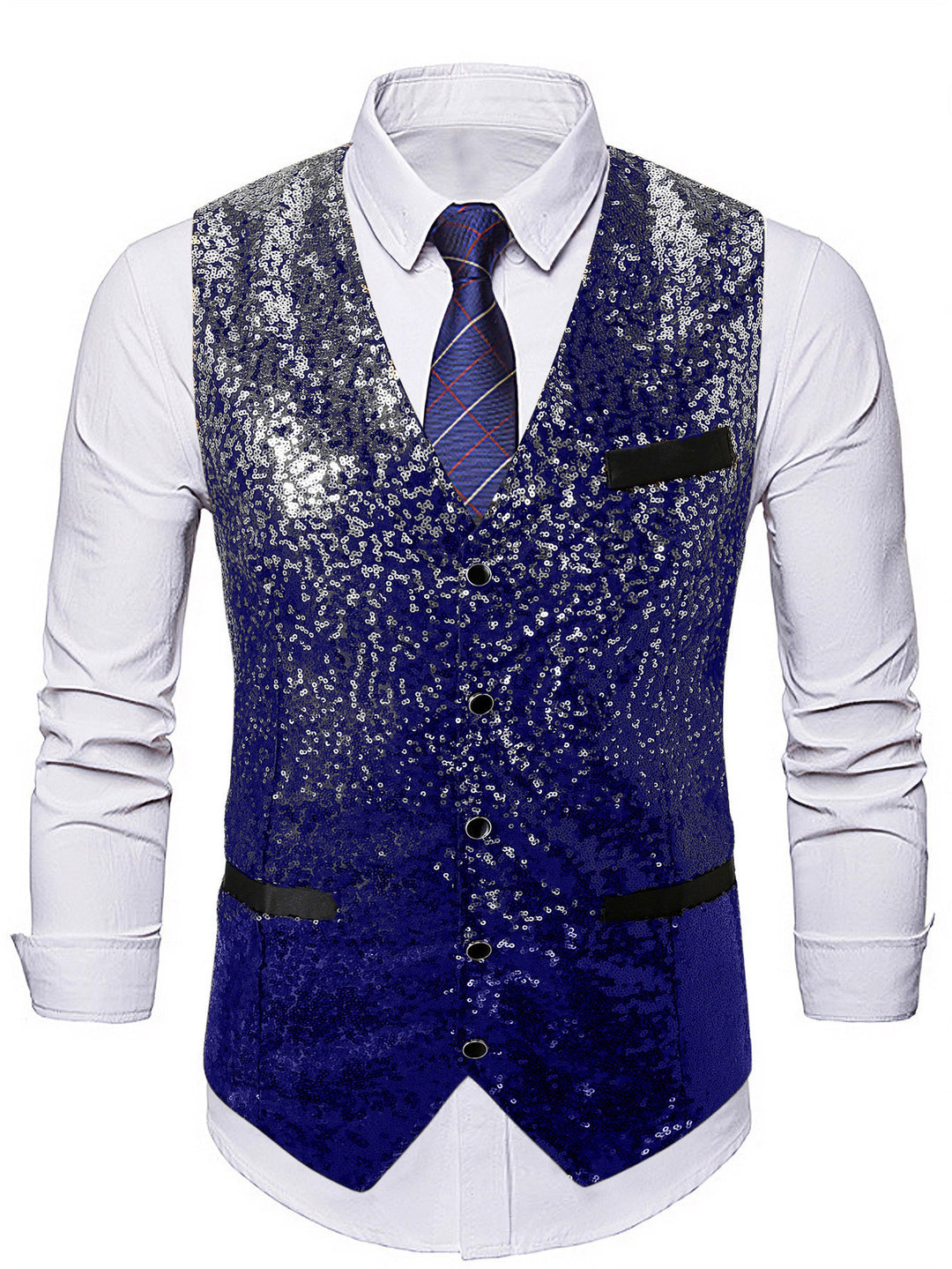 Herren Glitzernde Weste Aliams