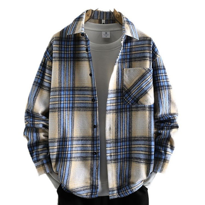 Herren Karierter Shirtjacke Aliams