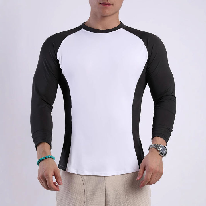 Herren Sport-Langarmshirt mit atmungsaktiven Einsätzen und ergonomischem Schnitt Aliams