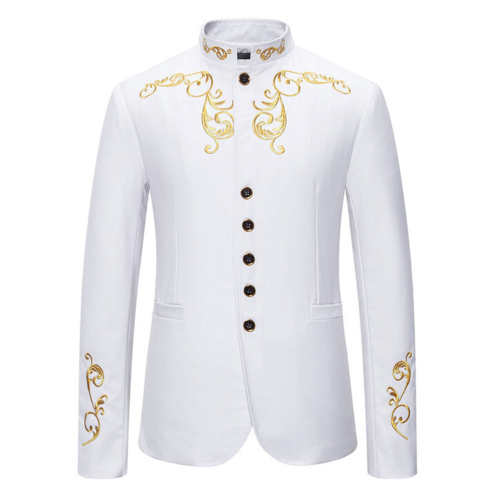 Herren Elegantes Blazer mit exquisiter Gold-Stickerei Aliams