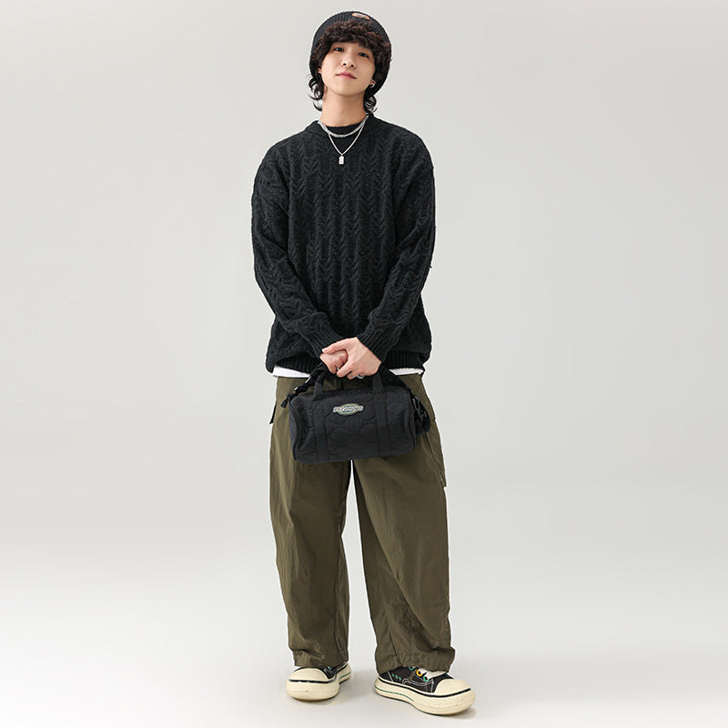 Herren Grobstrickpullover mit klassischem Muster Aliams