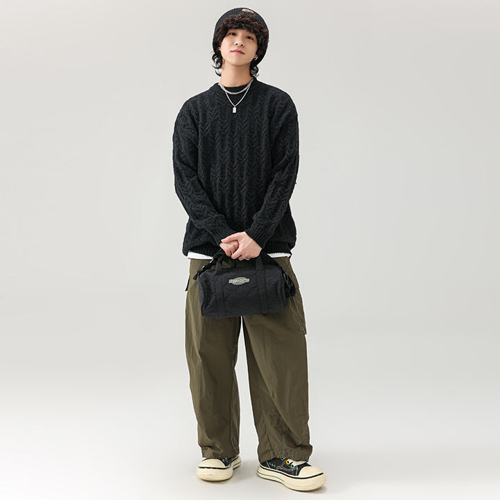 Herren Grobstrickpullover mit klassischem Muster Aliams