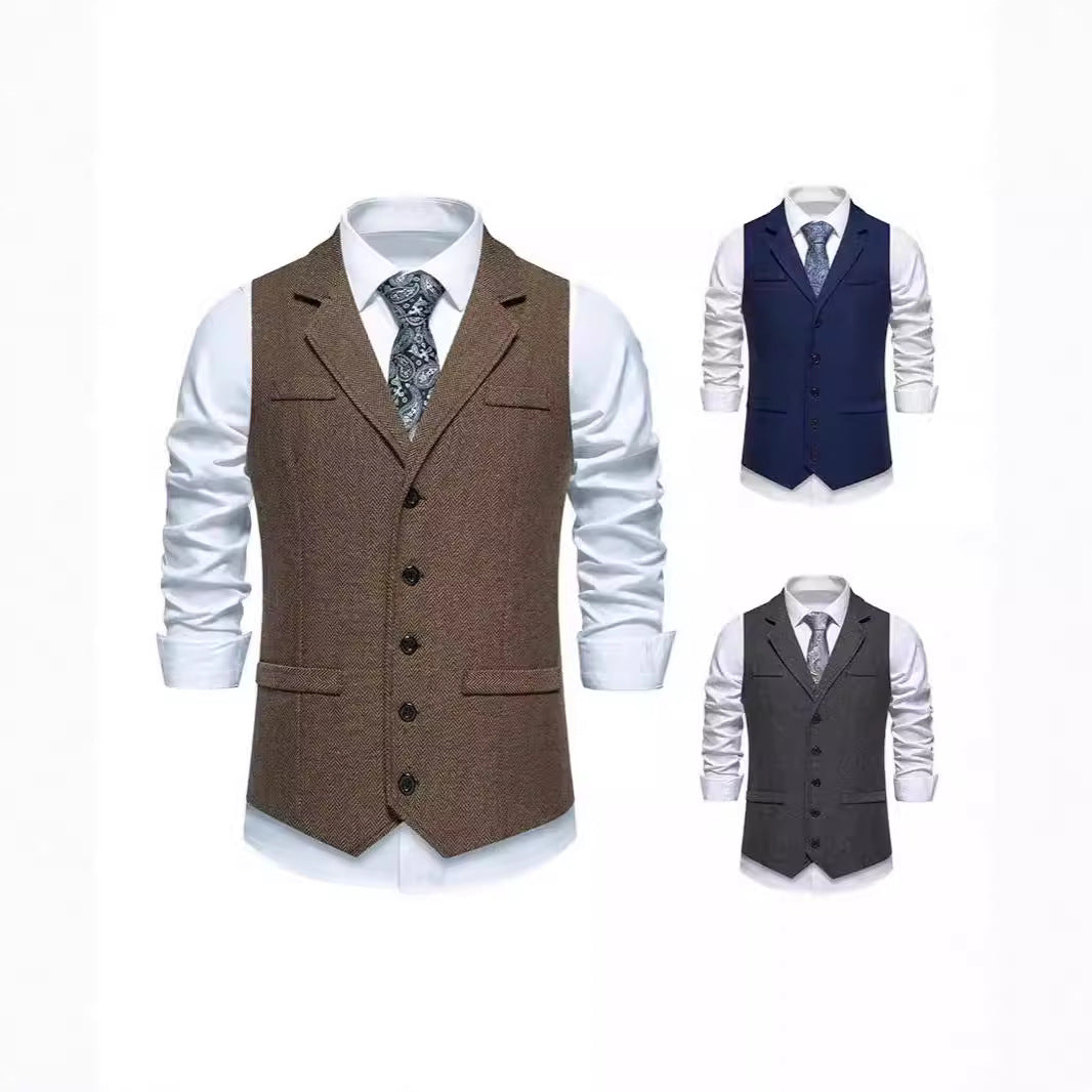 Herren Anzugweste im klassischen Hahnentrittmuster Aliams