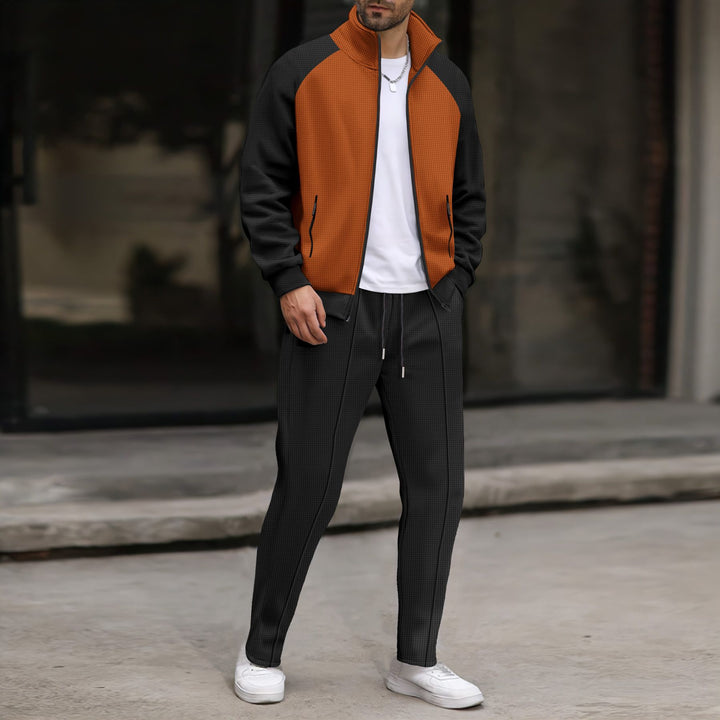 Herren Sportliche Trainingsjacke und Jogginghose Set Aliams