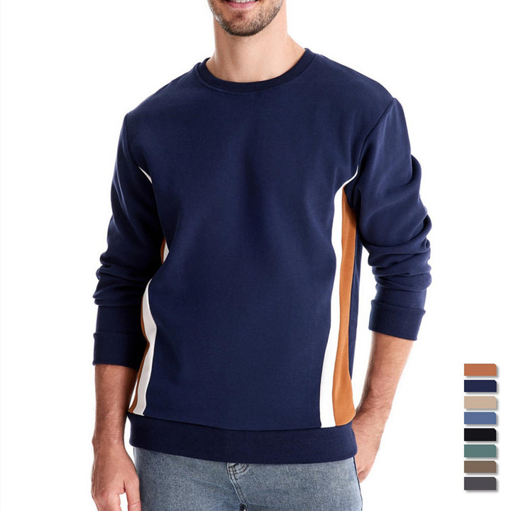 Herren Freizeit-Sweatshirt mit modernem Farbblockdesign Aliams