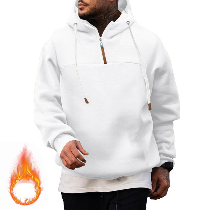 Herren Sport-Hoodie mit hohem Kragen und Reißverschluss Aliams