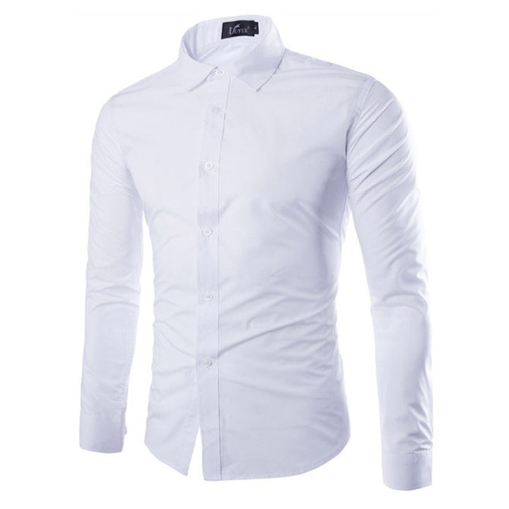 Herren elegante Langarmhemd Aliams