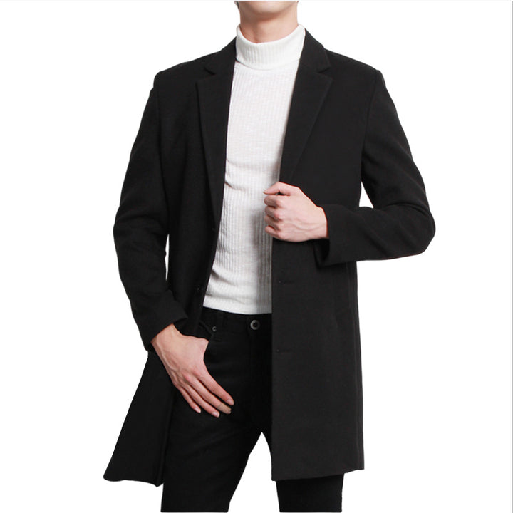 Herren eleganter Longblazer mit modernem Schnitt und doppelter Knopfreihe Aliams