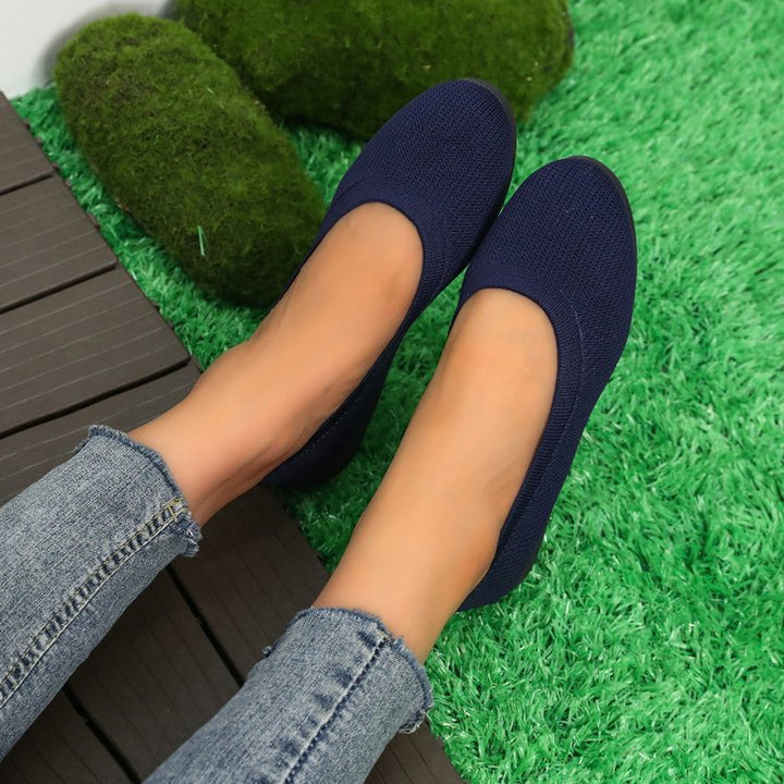 Damen Bequeme Slip-On Ballerinas Aliams