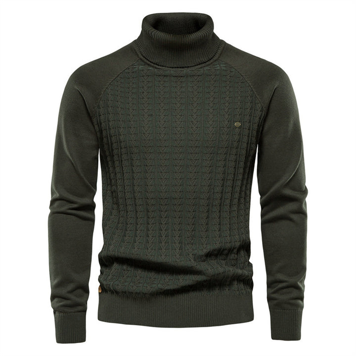 Herren Strickpullover mit modischem Stehkragen und strukturiertem Design Aliams