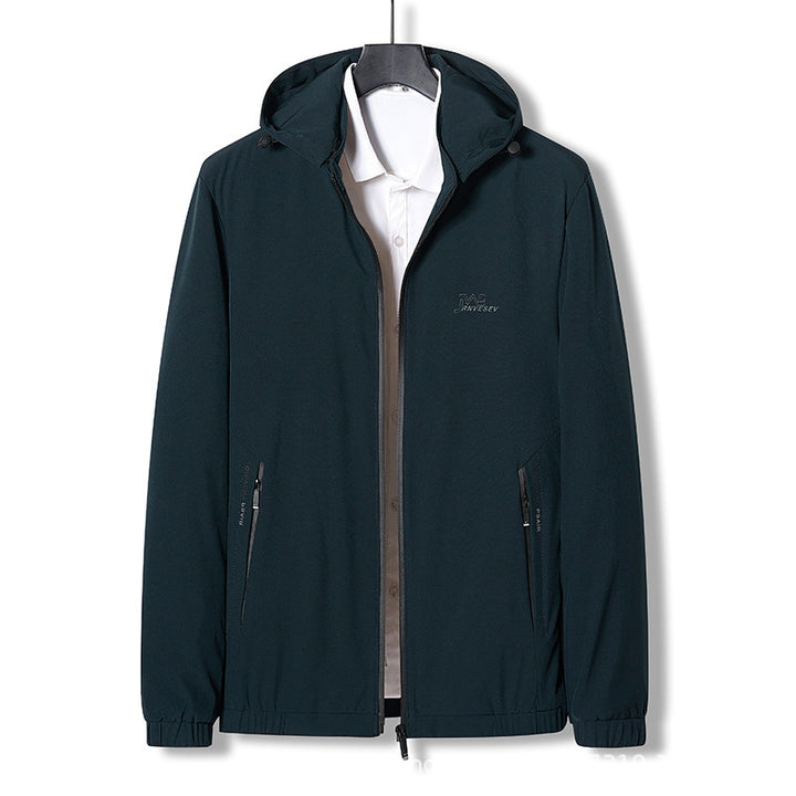 Herren funktionale Freizeitjacke mit verstellbarer Kapuze Aliams