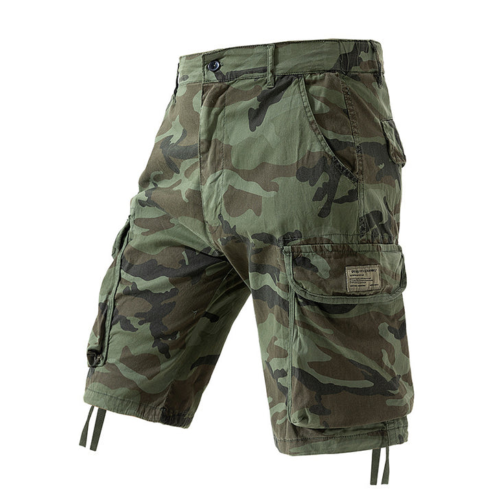 Herren Cargoshorts im lässigen Camouflage-Design mit multifunktionalen Taschen Aliams