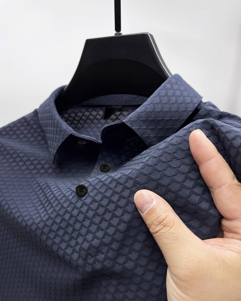 Herren strukturiertes Performance Button-Up-Shirt Aliams