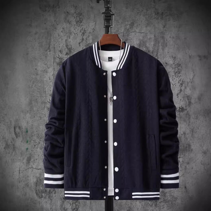 Herren Sportliche Übergangsjacke mit dekorativen Streifen und praktischen Taschen Aliams