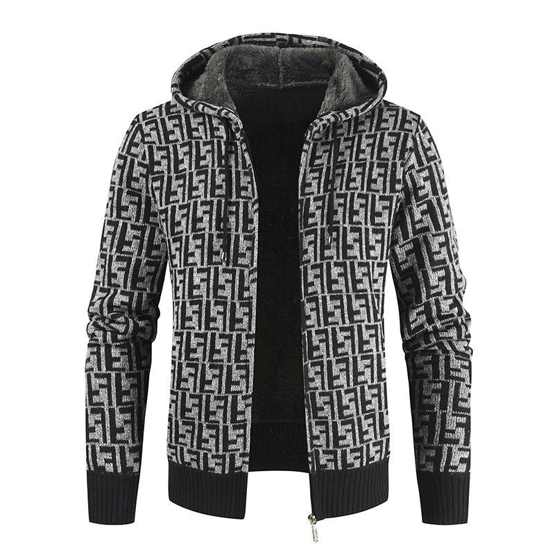 Herren Warm gefütterte Kapuzenjacke Aliams