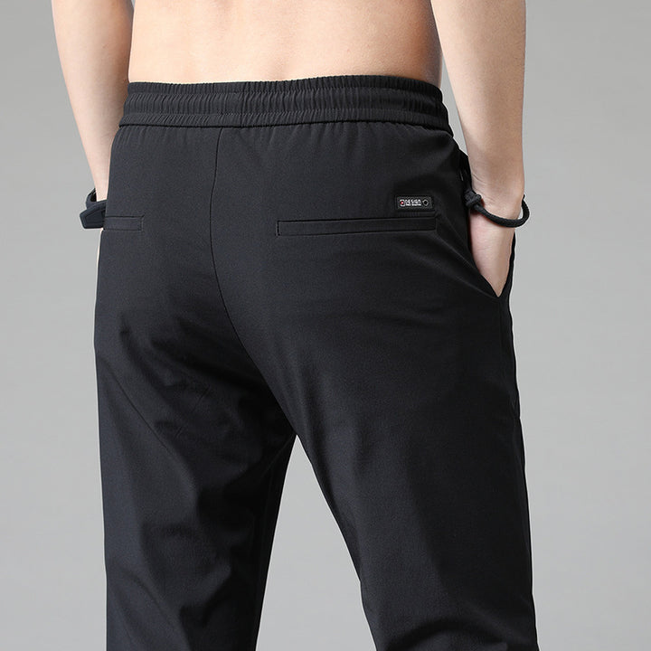 Herren sportliche Sweatpants mit verstellbarem Kordelzug und seitlichen Reißverschlusstaschen Aliams