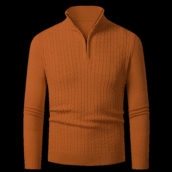 Herren Feinstrickpullover mit modischem Reißverschluss Aliams