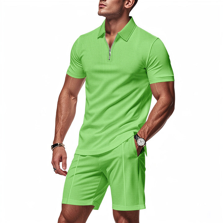 Herren sportliches Polo-Outfit mit Kurzarm und praktischen Taschen Aliams