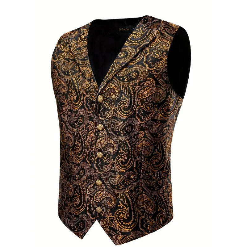 Herren Elegante Weste mit aufwendigem Paisley-Muster Aliams