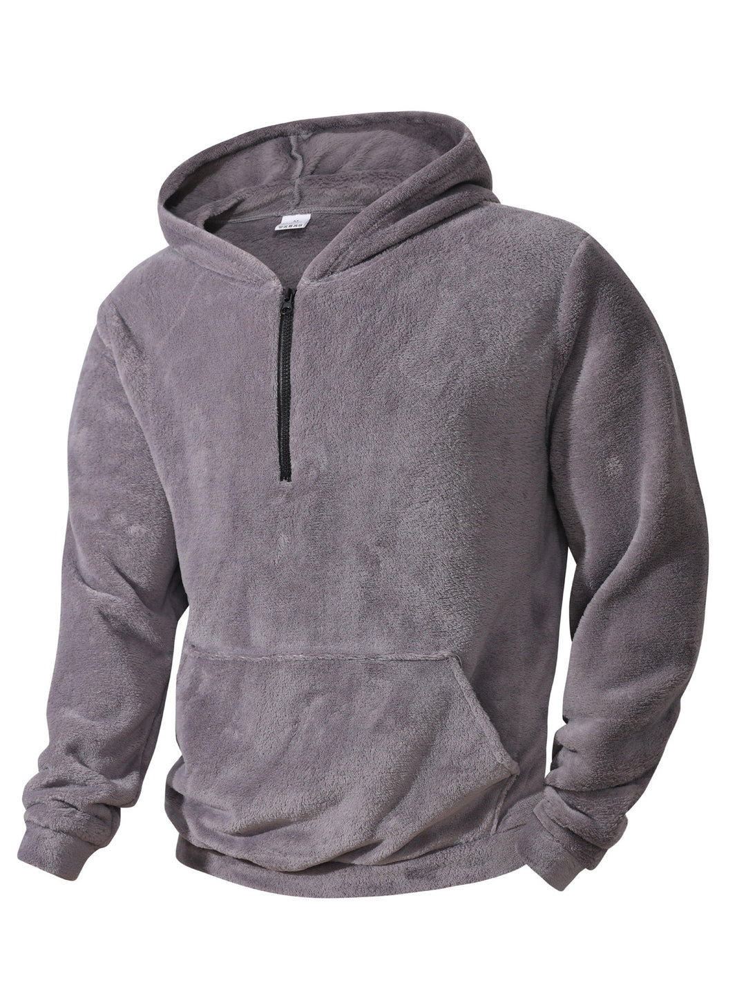 Herren Fleece-Hoodie mit innovativem halblangem Reißverschluss Aliams