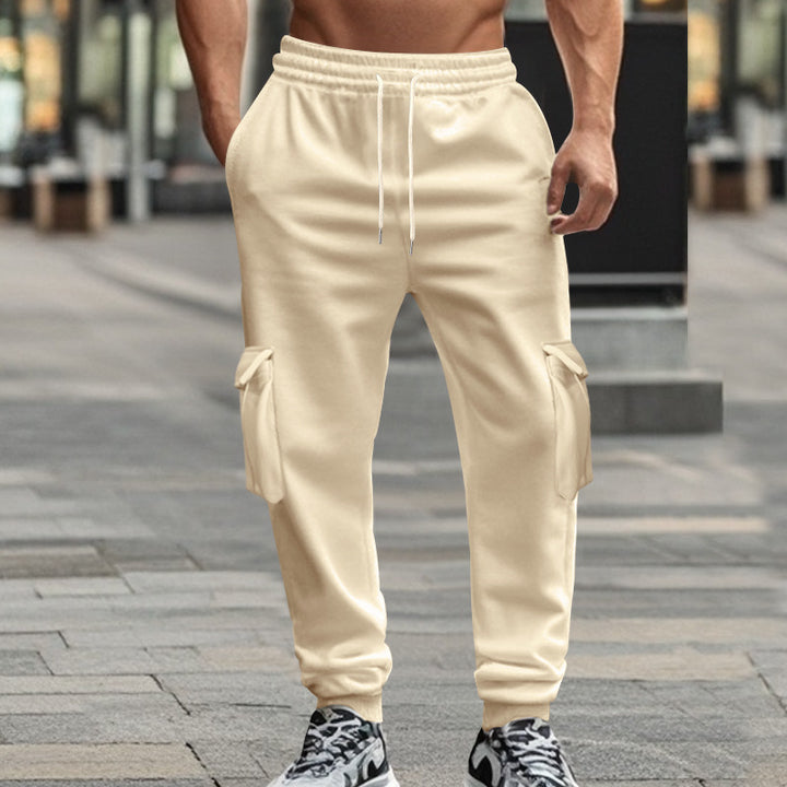 Herren Cargo-Jogginghose mit elastischem Bund und praktischen Taschen Aliams