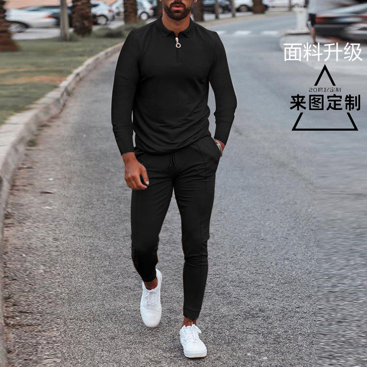 Herren Sportliches Set mit hohem Kragen und praktischen Reißverschlusselementen Aliams