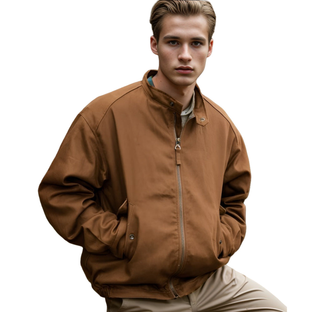 Herren funktionale Outdoor-Jacke mit verstellbarem Kapuzenkragen und praktischen Reißverschlusstaschen Aliams