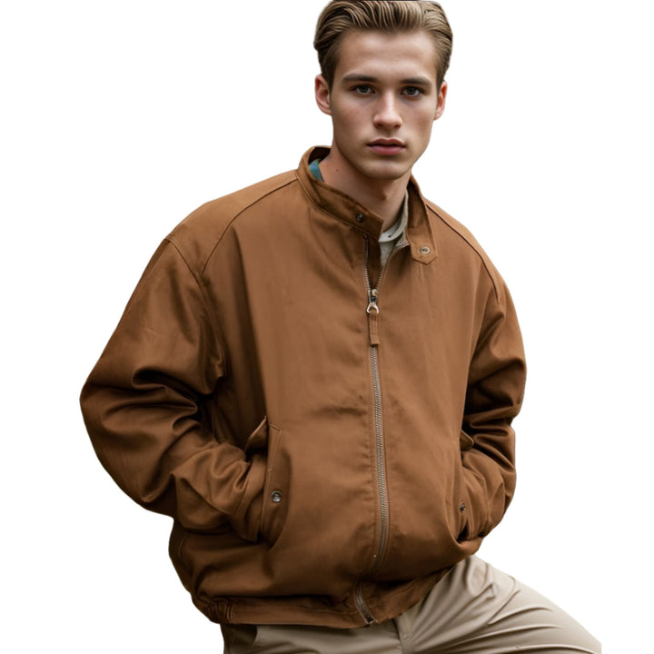 Herren funktionale Outdoor-Jacke mit verstellbarem Kapuzenkragen und praktischen Reißverschlusstaschen Aliams