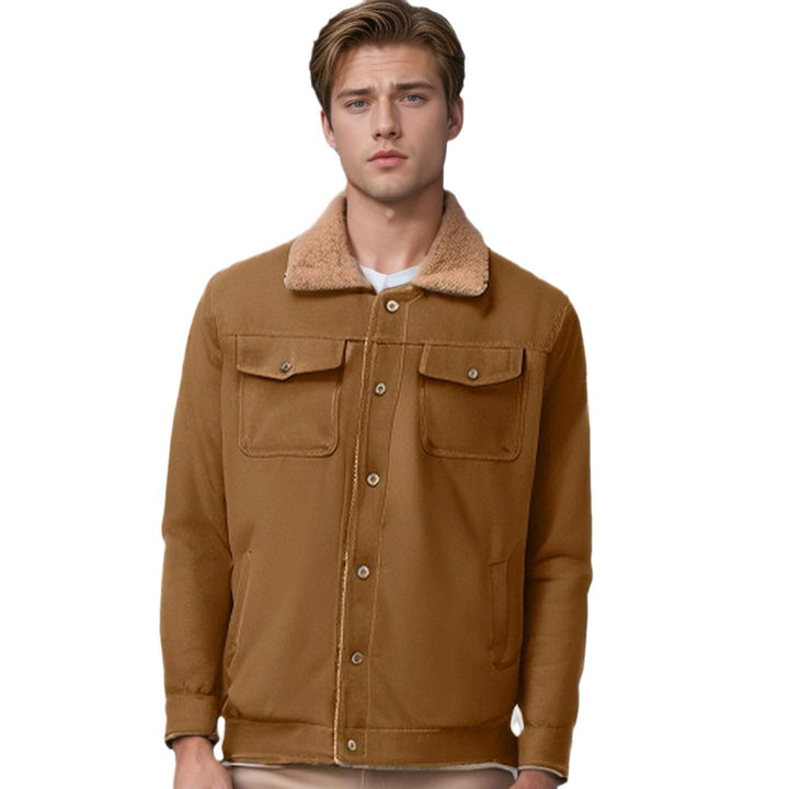 Herren robuste Canvasjacke mit Teddy-Kragen Aliams