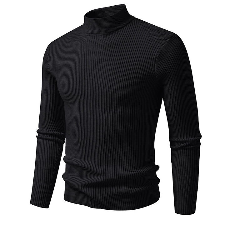 Herren Hochwertiger Rollkragenpullover aus Rippenstrick Aliams
