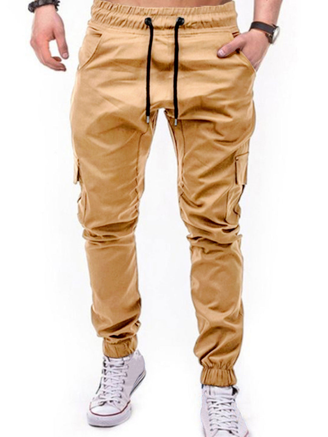 Herren Cargo-Hose mit elastischem Bund und praktischen Multifunktions-Pockets Aliams