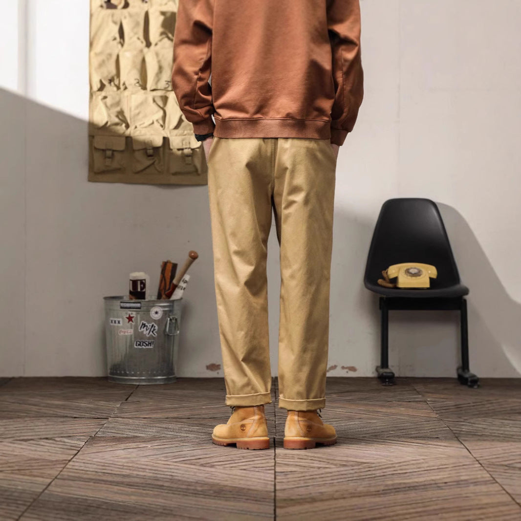 Herren Relaxed Fit Chino-Hose mit praktischen Taschen Aliams