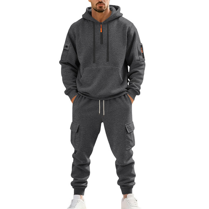 Herren komfortables Hoodie- und Cargo-Set Aliams