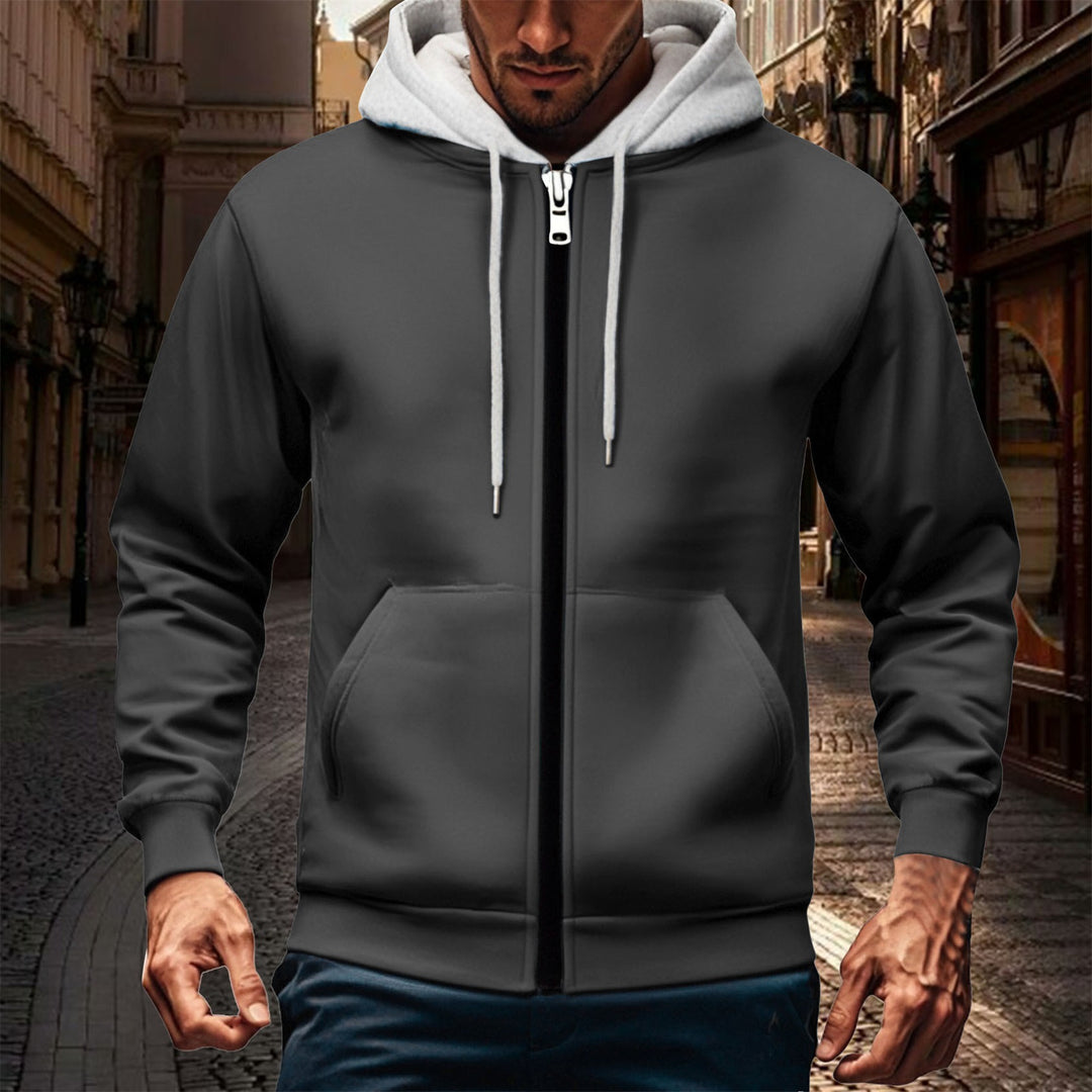 Herren Kapuzenjacke mit doppellagigem Material Aliams