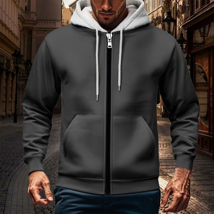 Herren Kapuzenjacke mit doppellagigem Material Aliams