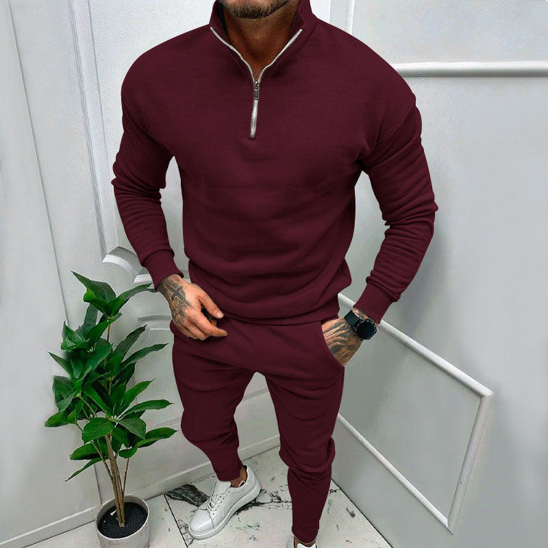 Herren Sportlicher Pullover mit Stehkragen Aliams