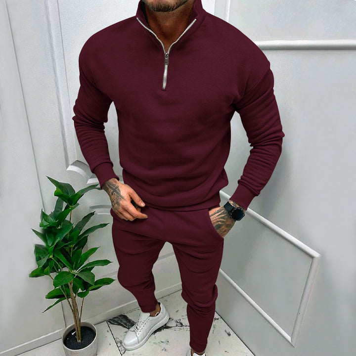 Herren Sportlicher Pullover mit Stehkragen Aliams