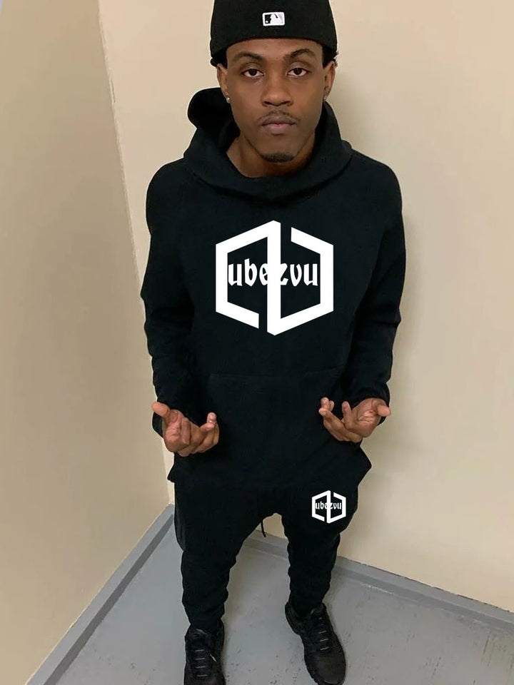 Herren Hoodie und Jogginghose Set mit praktischem Kängurutaschen-Design Aliams