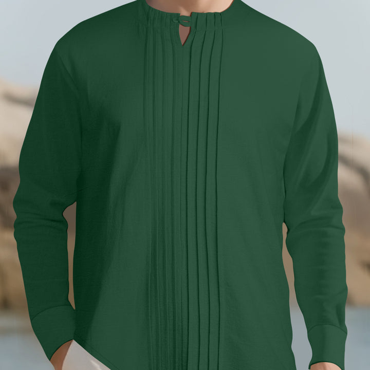 Herren Elegantes Langarmhemd mit strukturiertem Design Aliams