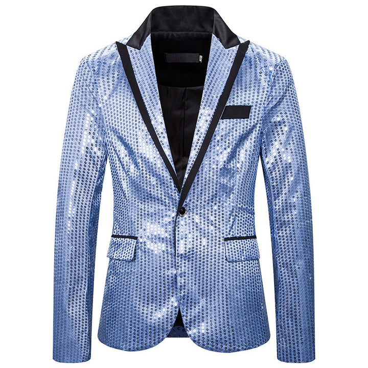 Herren eleganter Pailletten Blazer mit modernem Schnitt Aliams