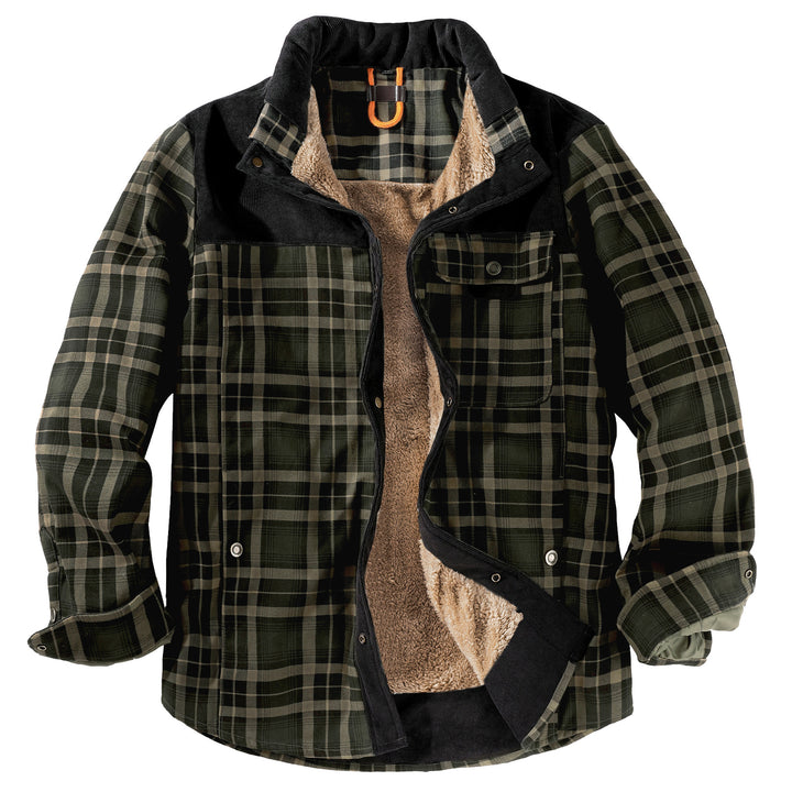 Herren Flanelljacke mit kuscheligem Innenfutter Aliams