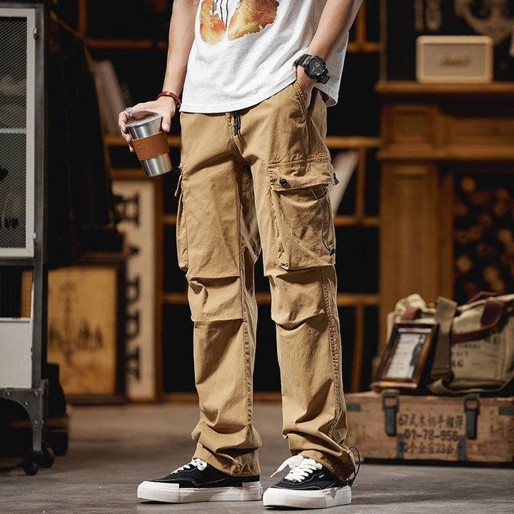 Herren Cargo-Style Hose mit mehreren Taschen Aliams