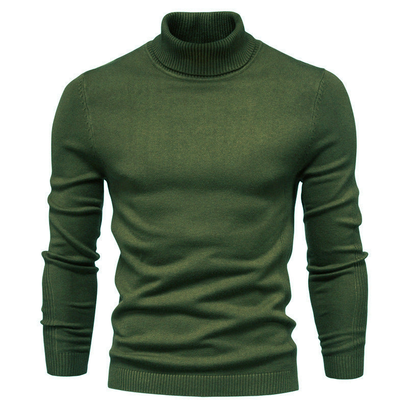 Herren Eleganter Rollkragenpullover aus weicher Wolle Aliams